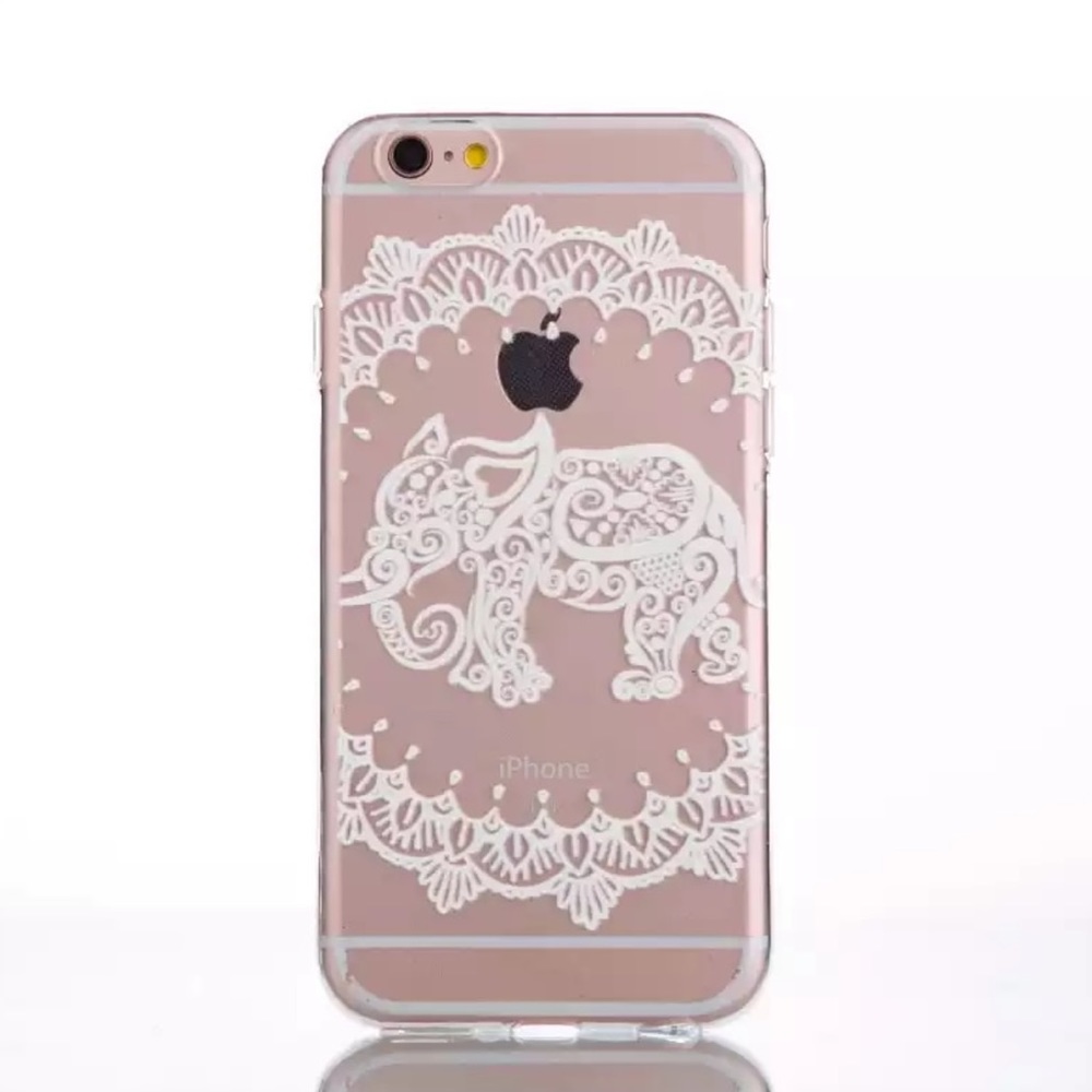 Bohemian Henna Deign Elephant iPhone Cell Case